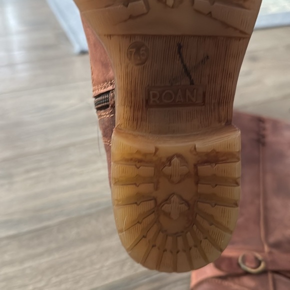 ROAN Womens Gayla Tan Leather Knee-High Tall Riding Boots Shoes NWOT - Picture 3 of 4